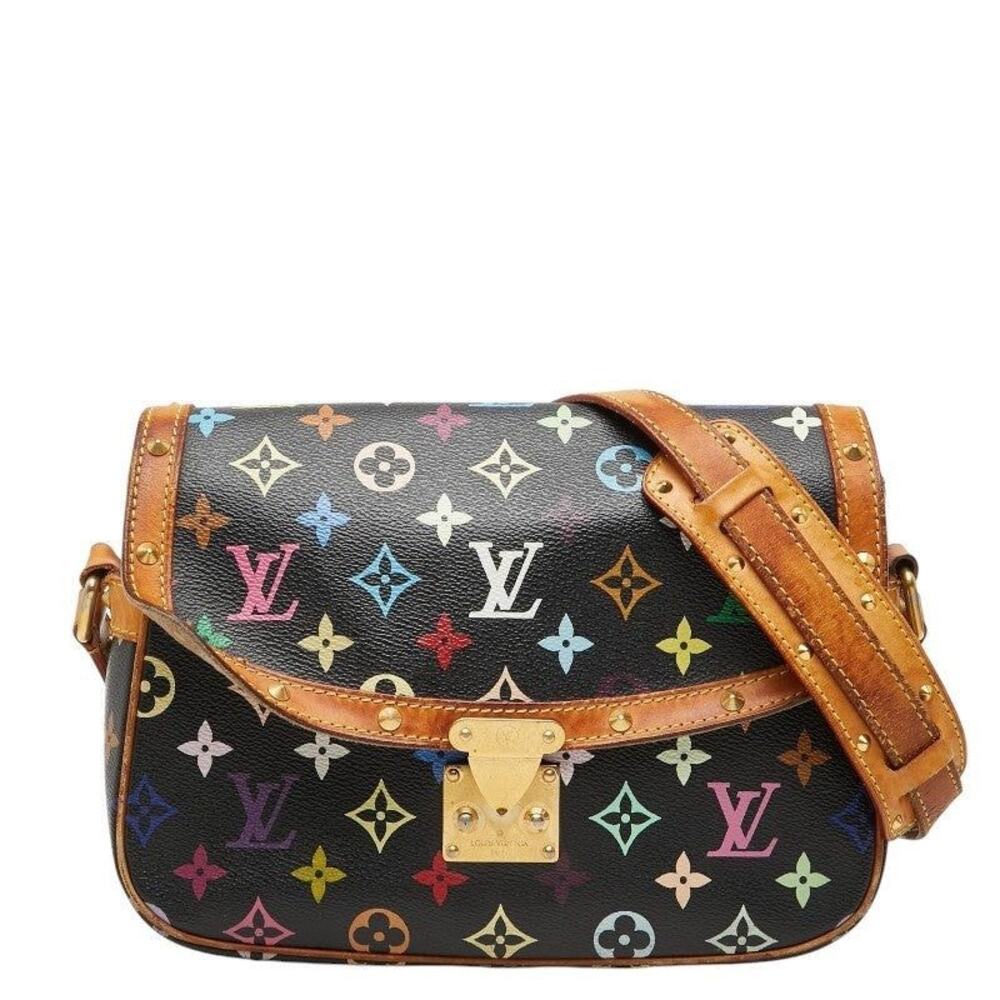 Louis Vuitton Monogram Multicolor Sologne Shoulder Bag Black